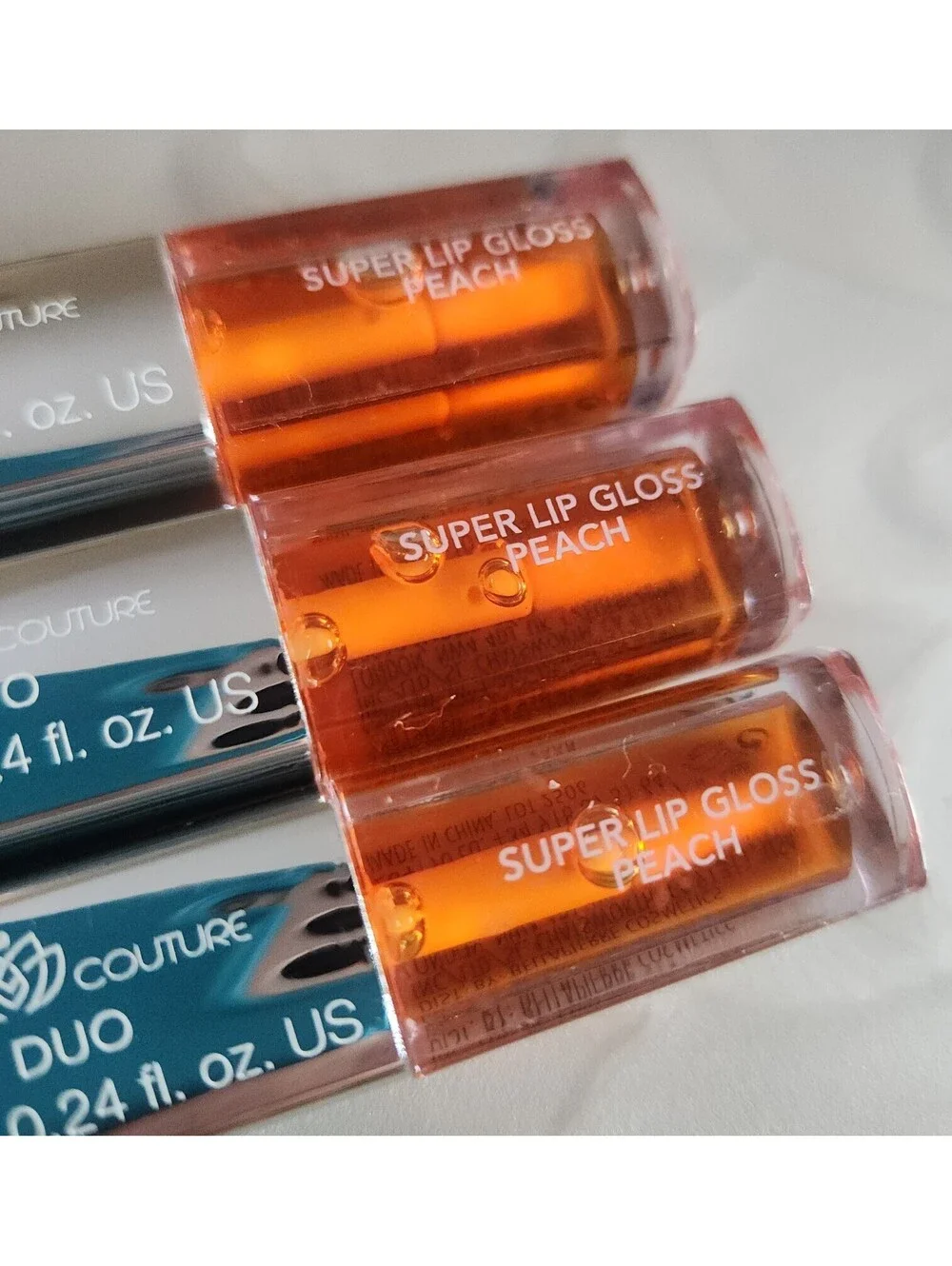 Rachel Couture Maurices Peach 🍑 Lip Duo Oil Gloss ~ 3 NEW
